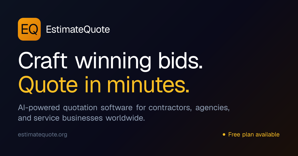 EstimateQuote - AI Quotation & Proposal Software | Professional Quotes ...